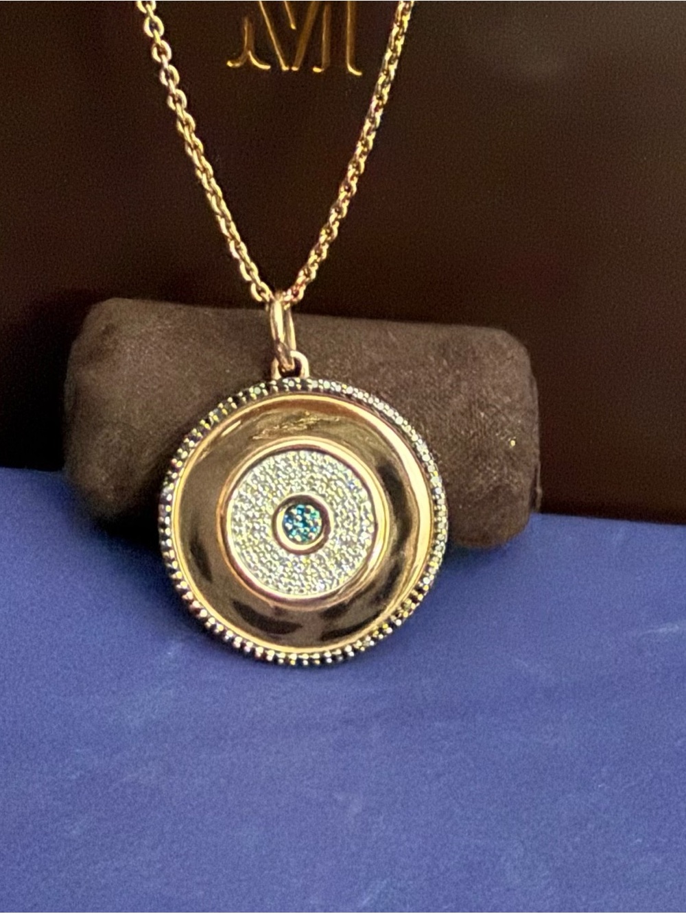 Monica Vinader Evil Eye Disc Large Pendant Charm
